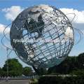Factory custom 304 stainless steel globe sculpture for garden decoration